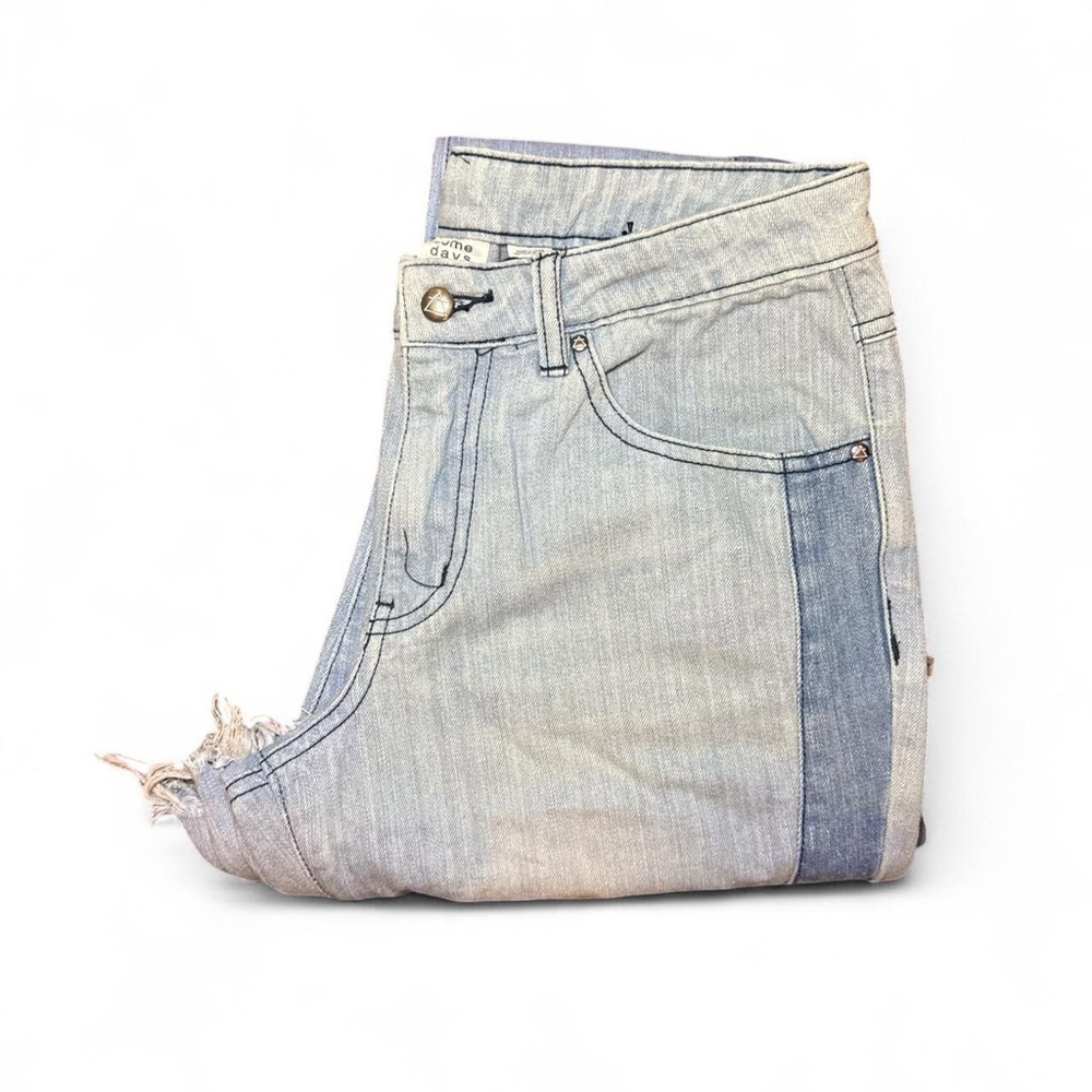 NWT Somedays Lovin Skyfall Distressed 70s Mid-Rise Denim Flare Jeans — SMALL - Picture 8 of 8